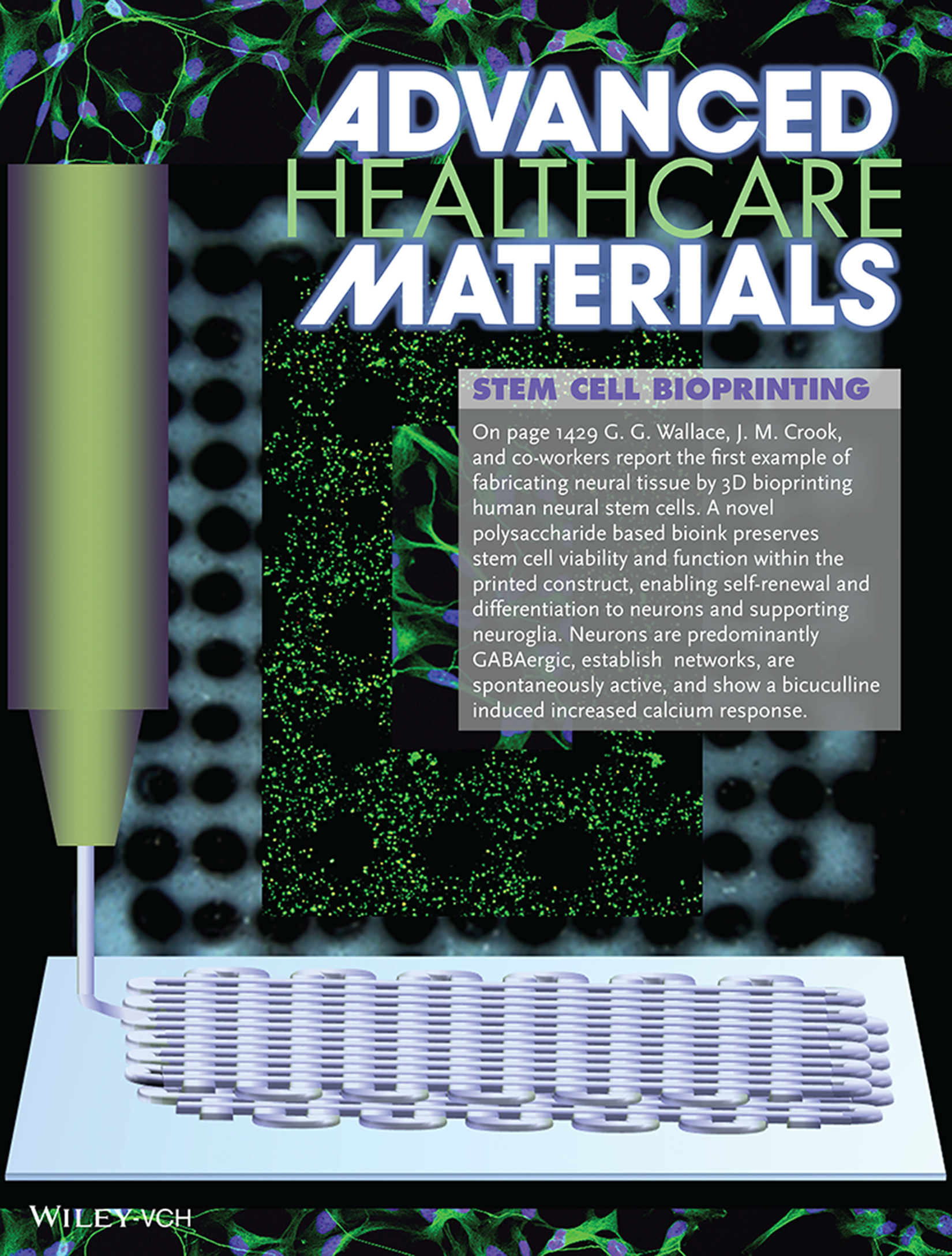 The first example of fabricating neural tissue by 3D bioprinting human neural stem cells